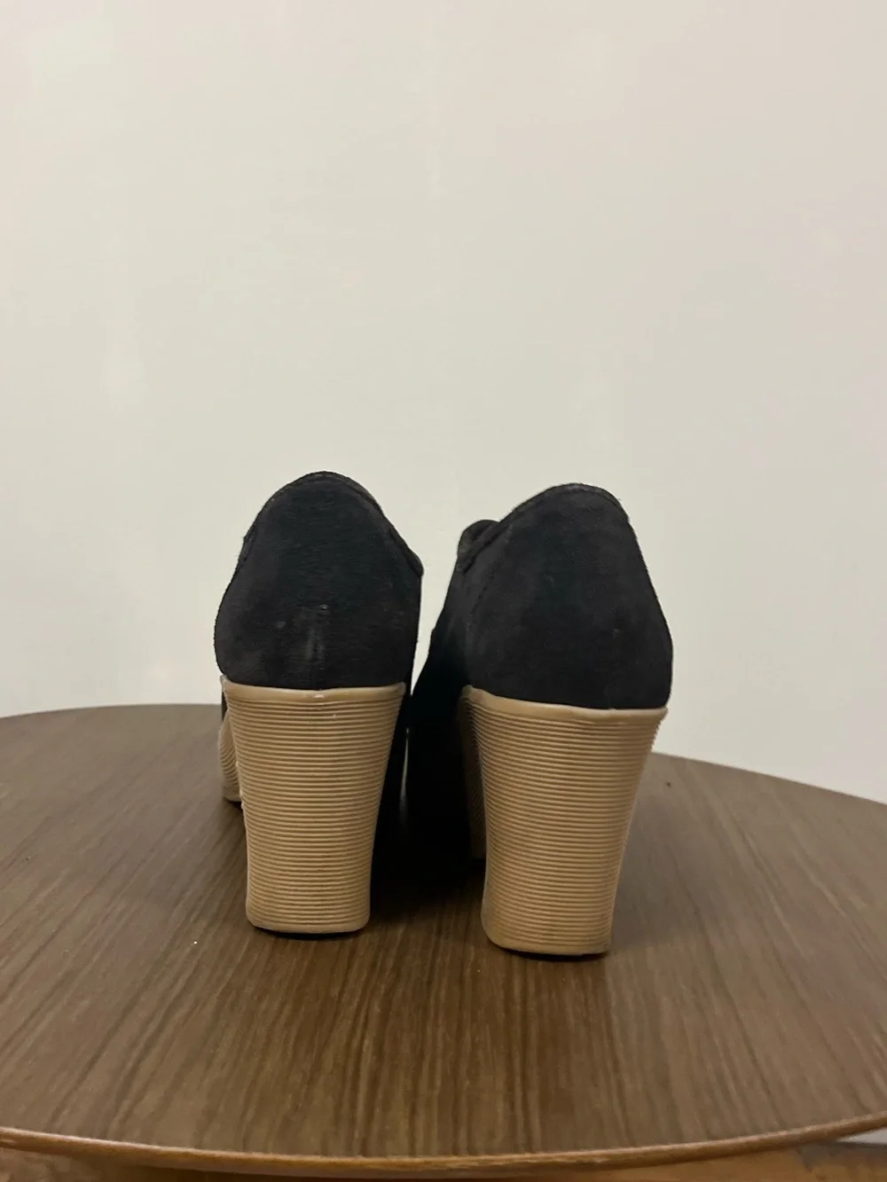 FAMOLARE Hi There! Square Up TRUFFLE Platform Lace-Up Shoes with Chunky Tan